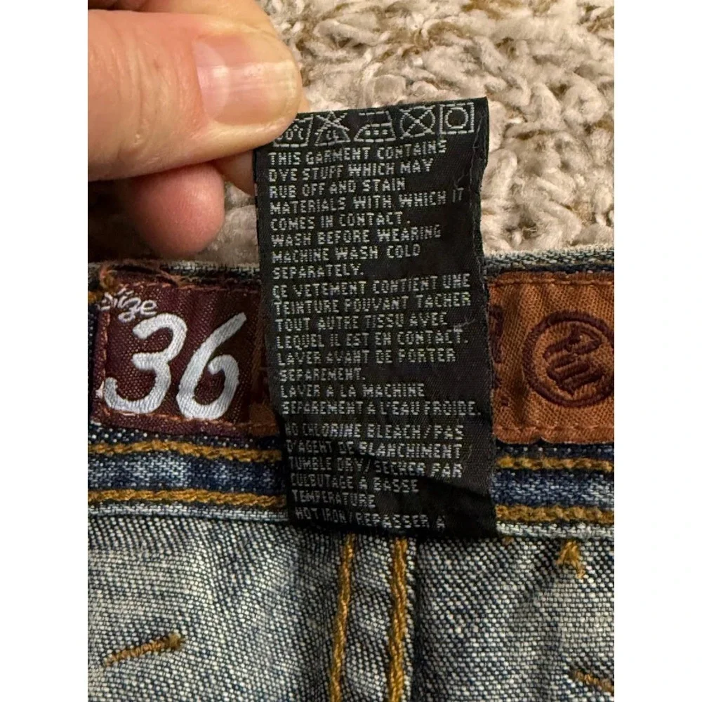 Vintage Rocawear Y2K Baggy Jeans Hip Hop Panel Seam Patched Faded Denim Size 36